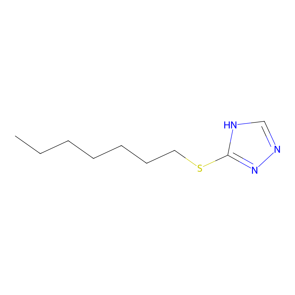 3-(Heptylthio)-1H-1,2,4-triazole molecular structure, CAS 74682-50-1