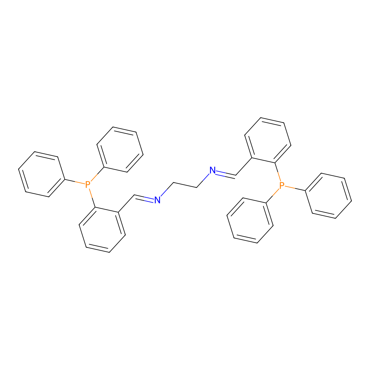 N1,N2-Bis((2-(diphenylphosphino)phenyl)methylene)-1,2-ethanediamine molecular structure, CAS 74684-87-0