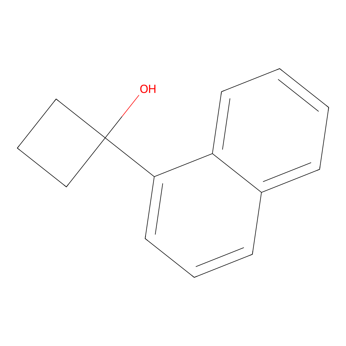 Cyclobutanol, 1-(1-naphthalenyl)- molecular structure, CAS 74685-79-3