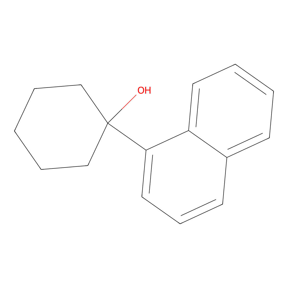Cyclohexanol, 1-(1-naphthalenyl)- molecular structure, CAS 74685-85-1