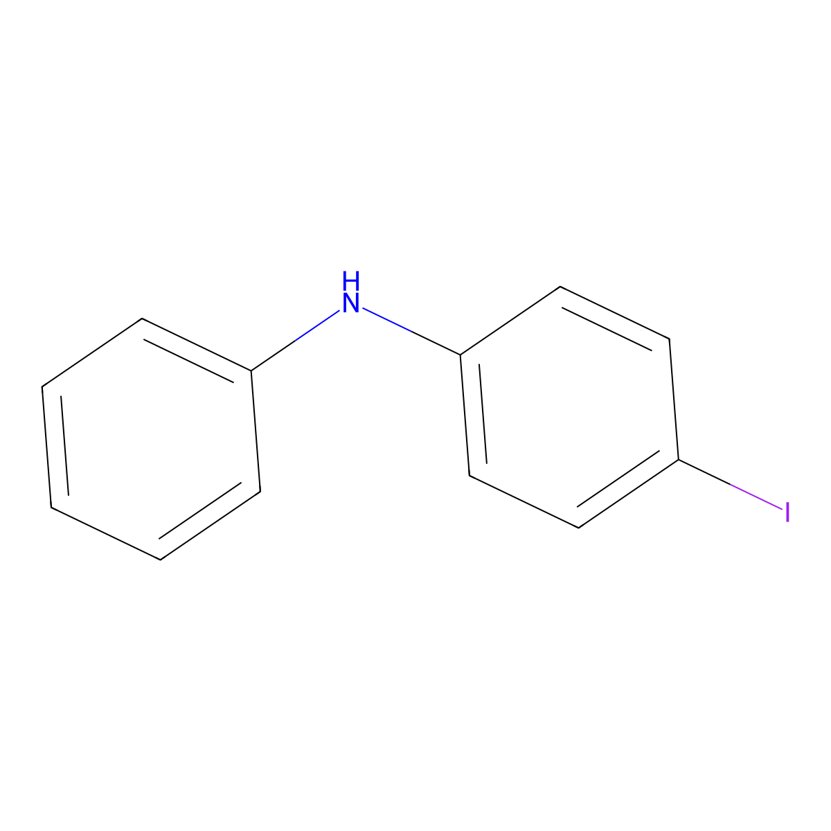 Benzenamine, 4-iodo-N-phenyl- molecular structure, CAS 74686-56-9