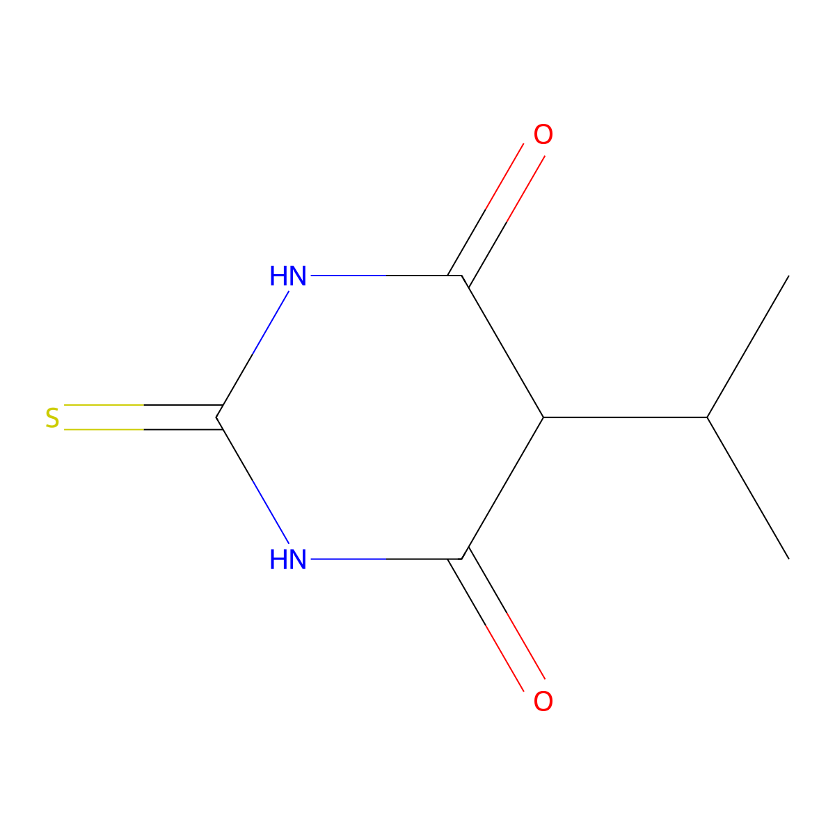 5-(propan-2-yl)-2-thioxodihydropyrimidine-4,6(1H,5H)-dione molecular structure, CAS 74687-21-1