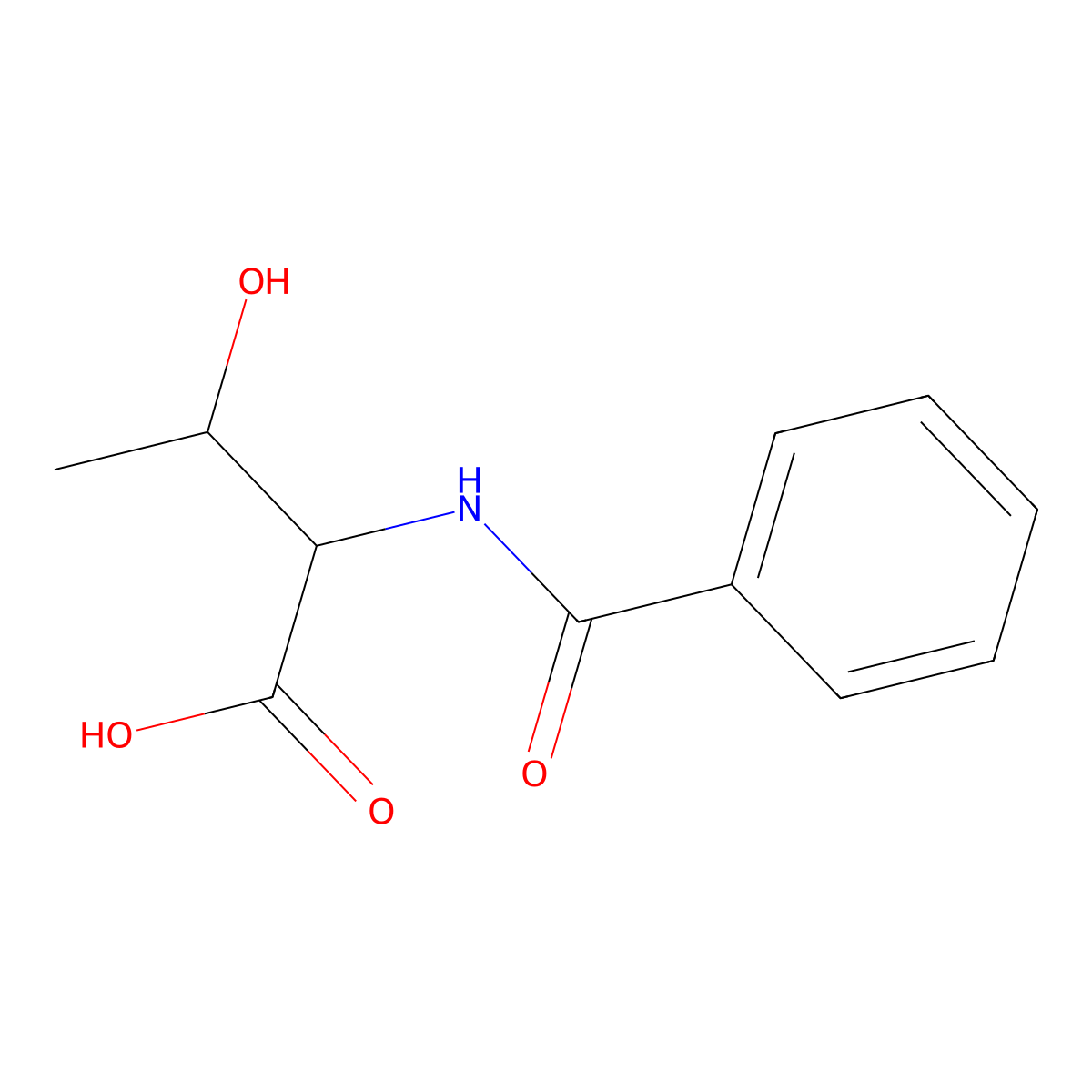 Benzoylthreonine molecular structure, CAS 7469-23-0