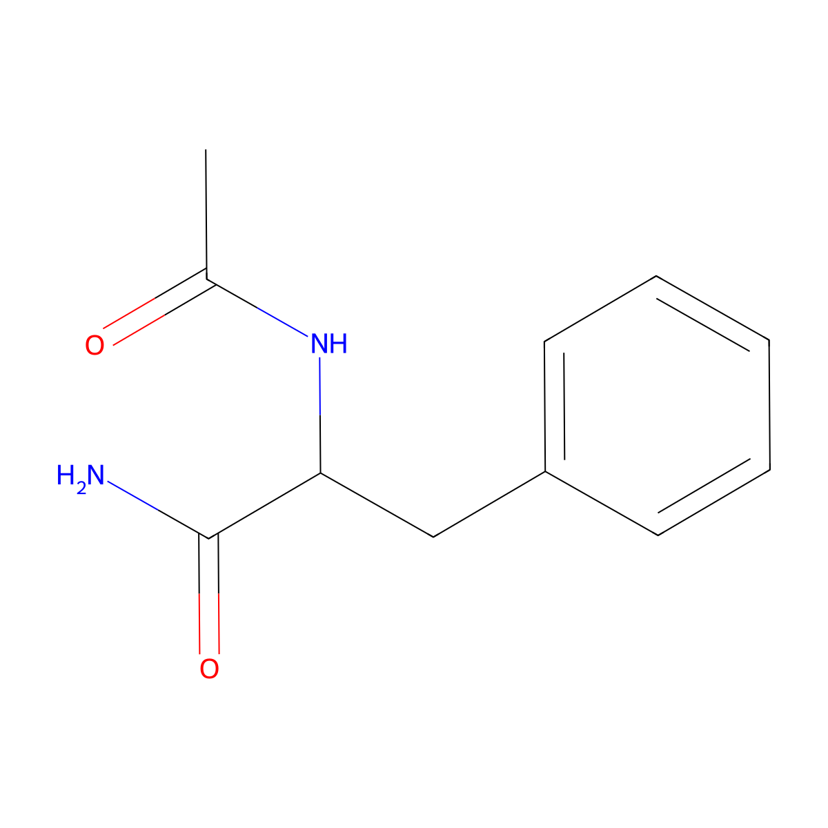 2-Acetamido-3-phenylpropanamide molecular structure, CAS 7469-24-1