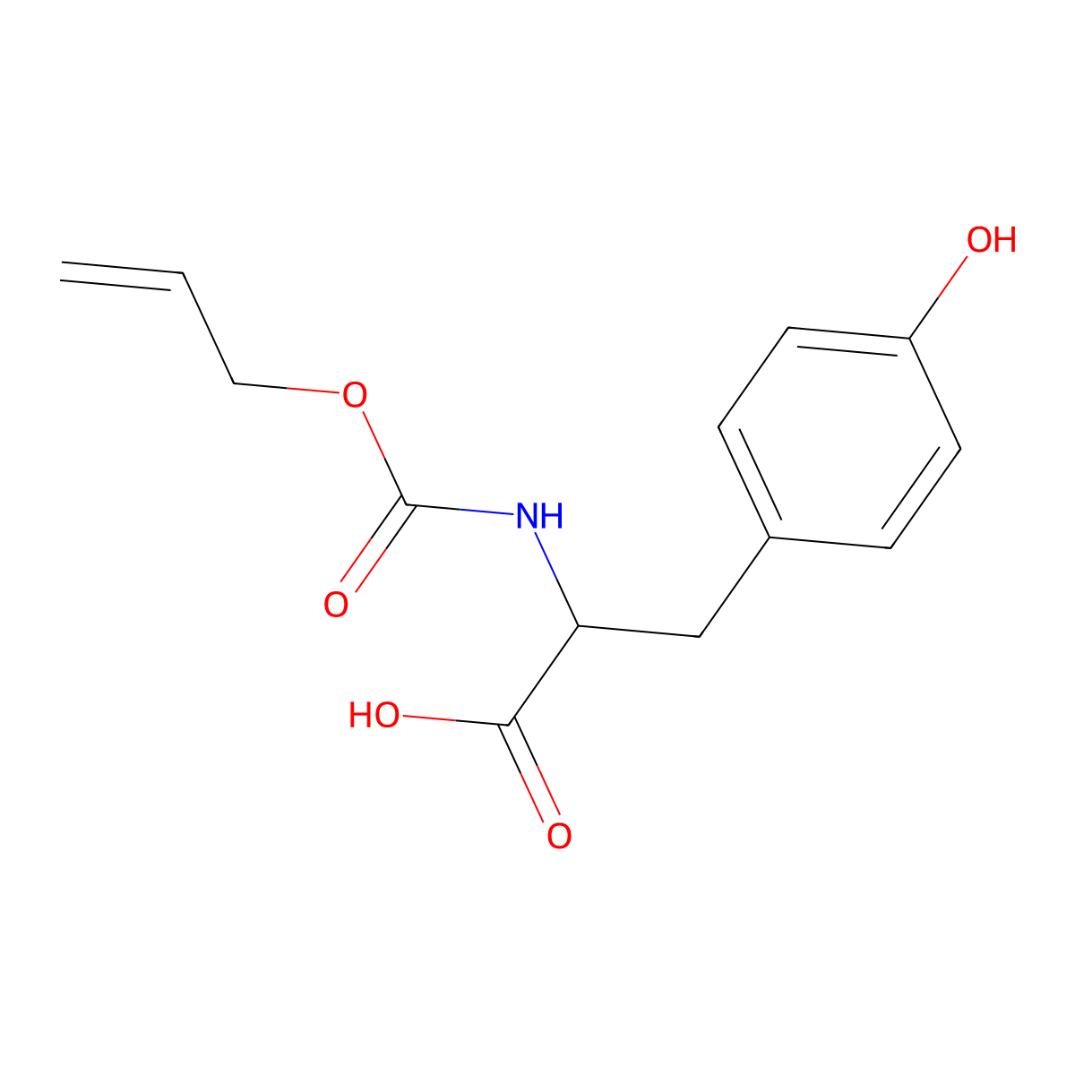 ((Allyloxy)carbonyl)-L-tyrosine molecular structure, CAS 7469-28-5