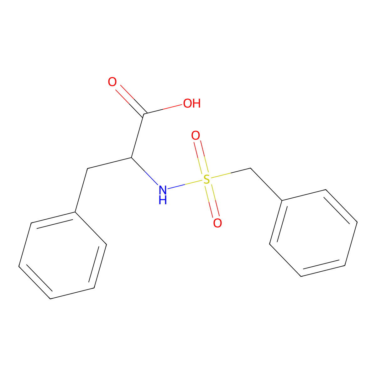 2-(Benzylsulfonylamino)-3-phenylpropanoic acid molecular structure, CAS 7469-31-0