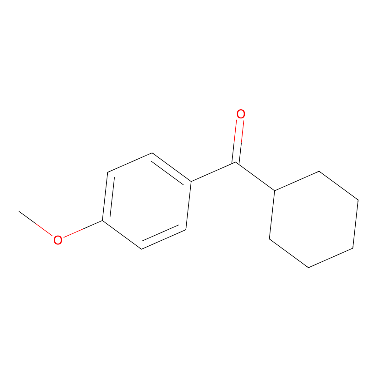 Cyclohexyl(4-methoxyphenyl)methanone molecular structure, CAS 7469-80-9