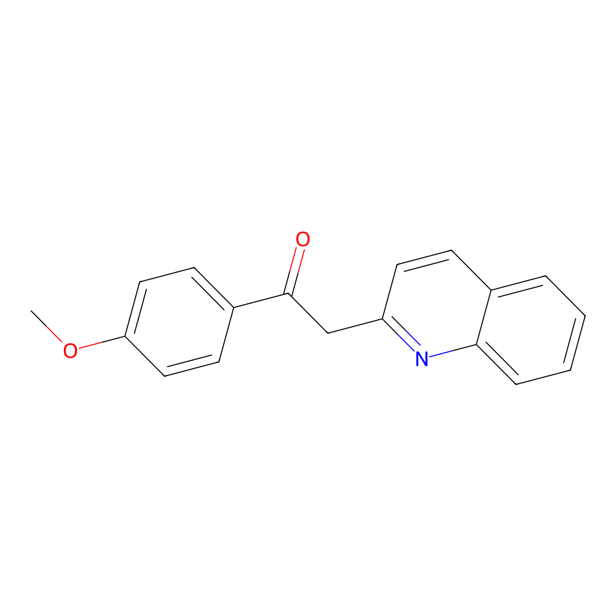 1-(4-Methoxyphenyl)-2-quinolin-2-ylethanone molecular structure, CAS 7469-86-5
