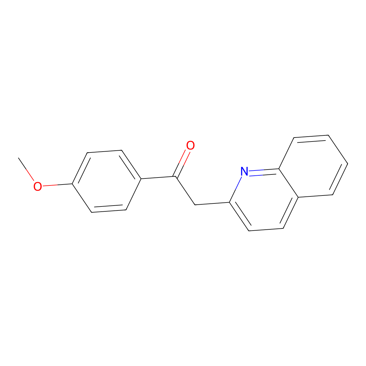 1-(4-Methoxyphenyl)-2-quinolin-2-ylethanone molecular structure, CAS 7469-86-5