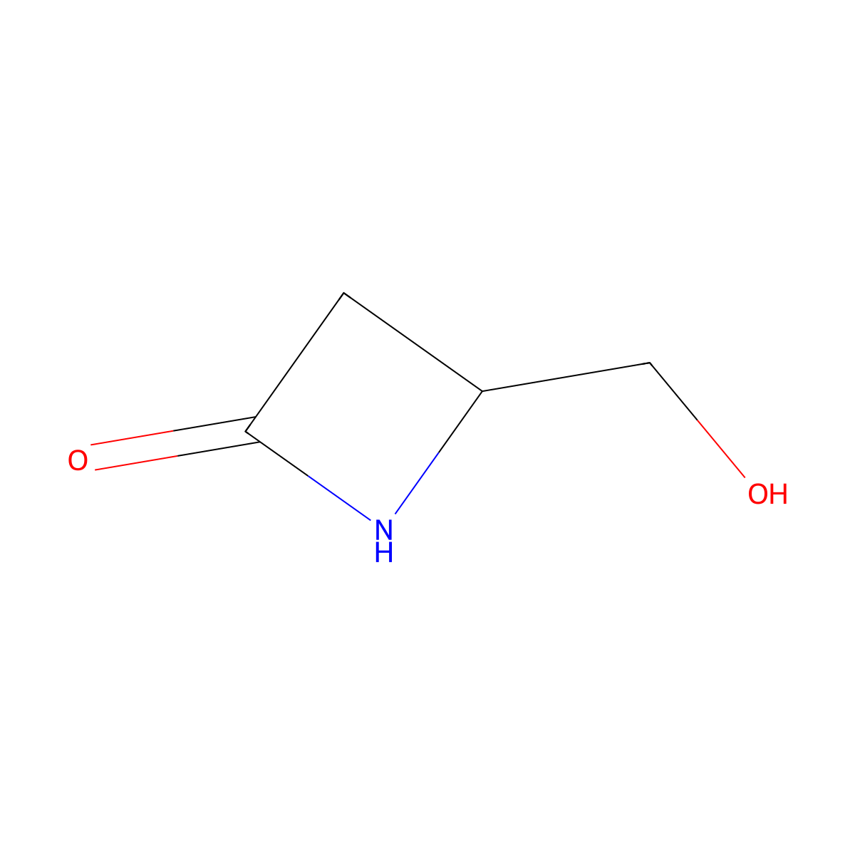 4-(Hydroxymethyl)azetidin-2-one molecular structure, CAS 74694-48-7