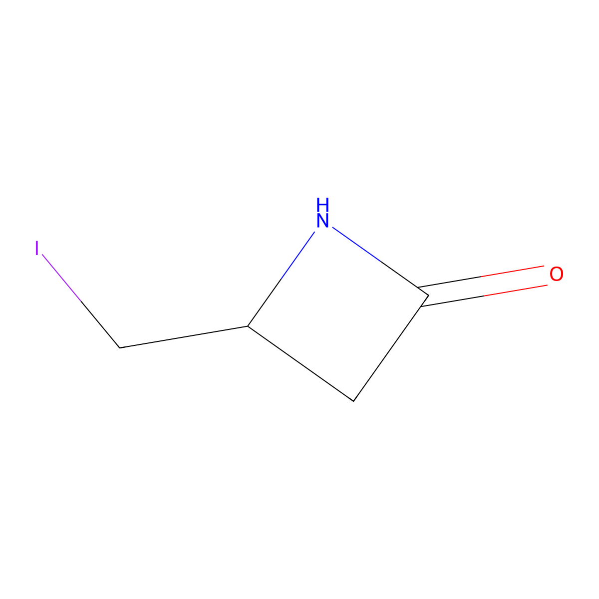 4-(Iodomethyl)azetidin-2-one molecular structure, CAS 74694-50-1