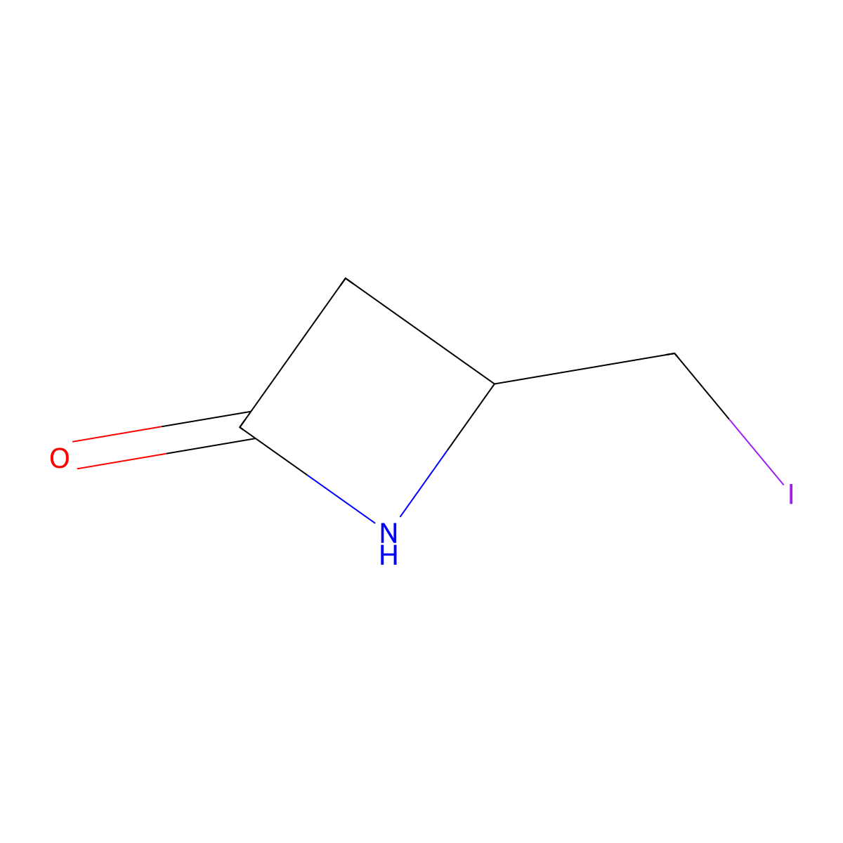 4-(Iodomethyl)azetidin-2-one molecular structure, CAS 74694-50-1