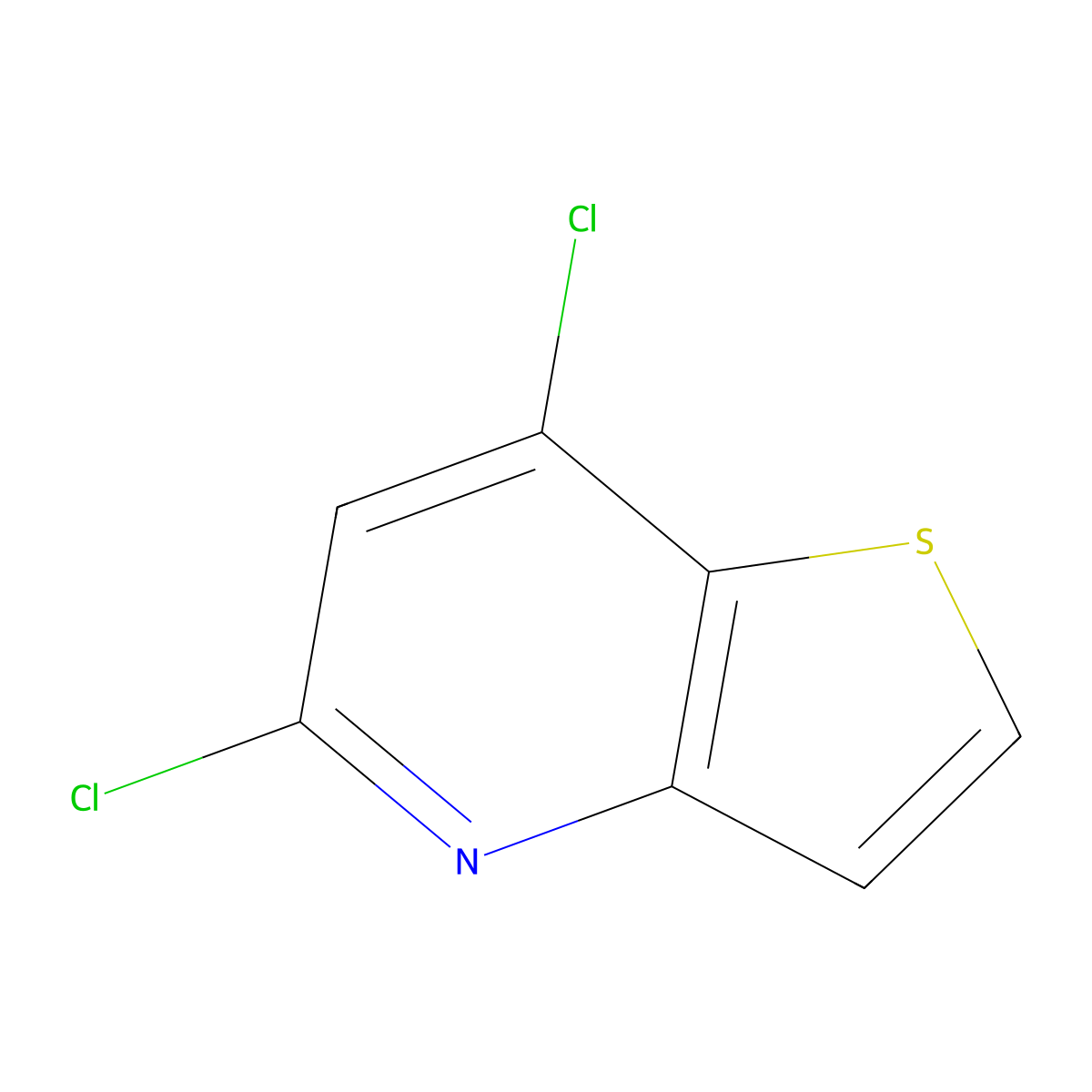 5,7-Dichlorothieno[3,2-b]pyridine molecular structure, CAS 74695-44-6