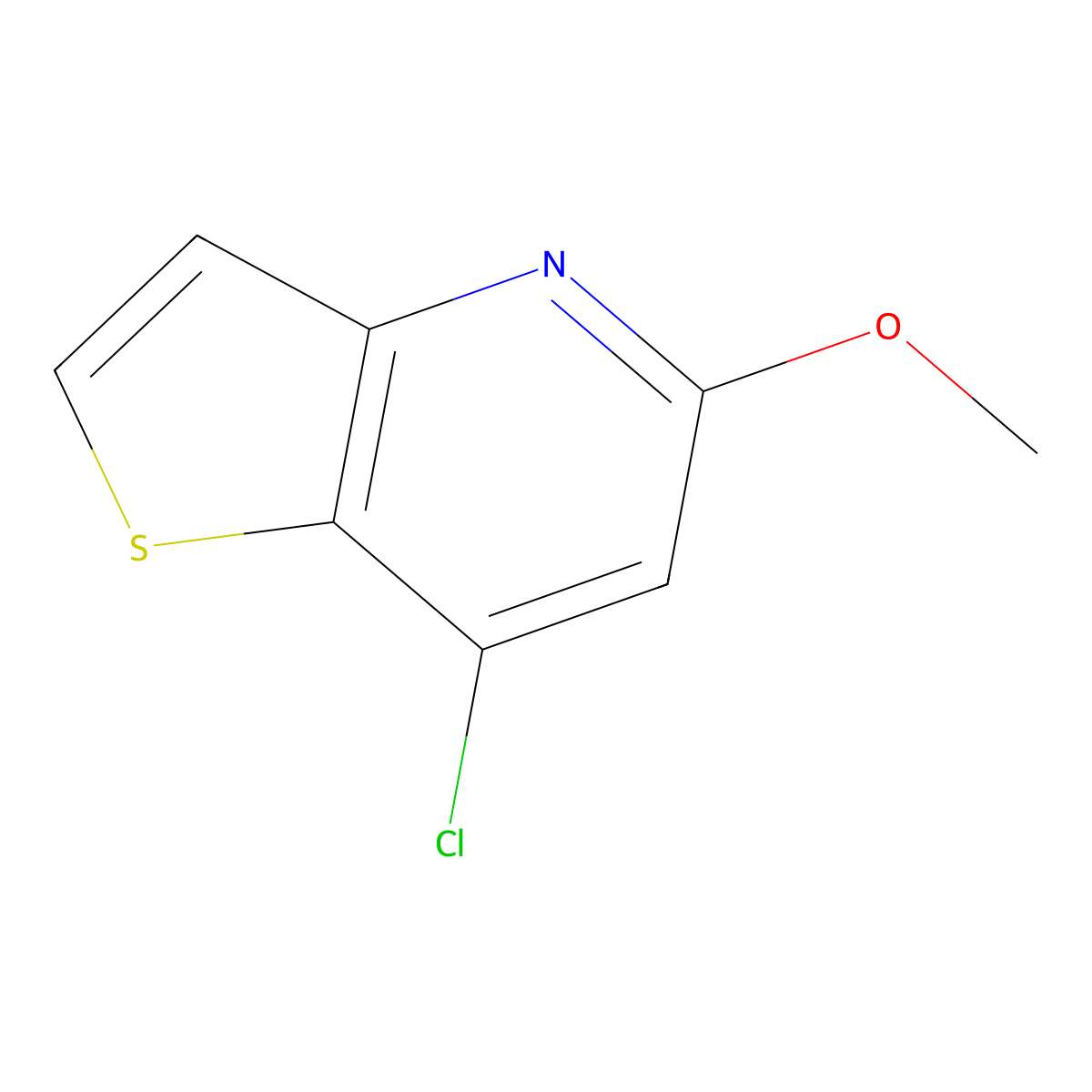 7-Chloro-5-methoxythieno[3,2-b]pyridine molecular structure, CAS 74695-46-8