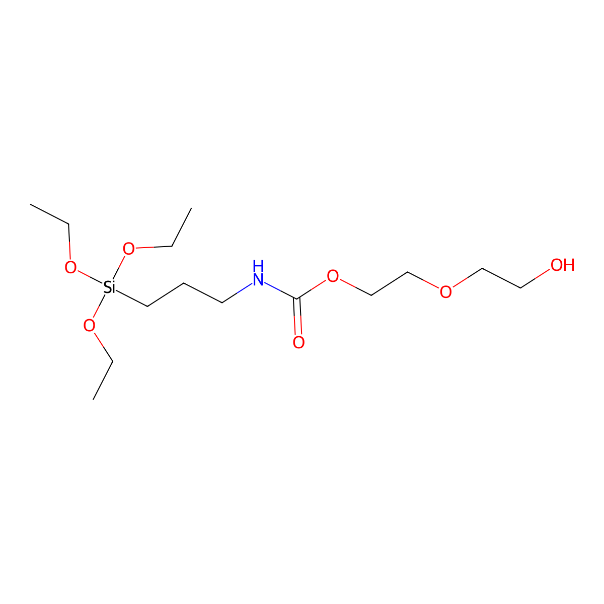 2-(2-hydroxyethoxy)ethyl N-(3-triethoxysilylpropyl)carbamate molecular structure, CAS 74695-91-3