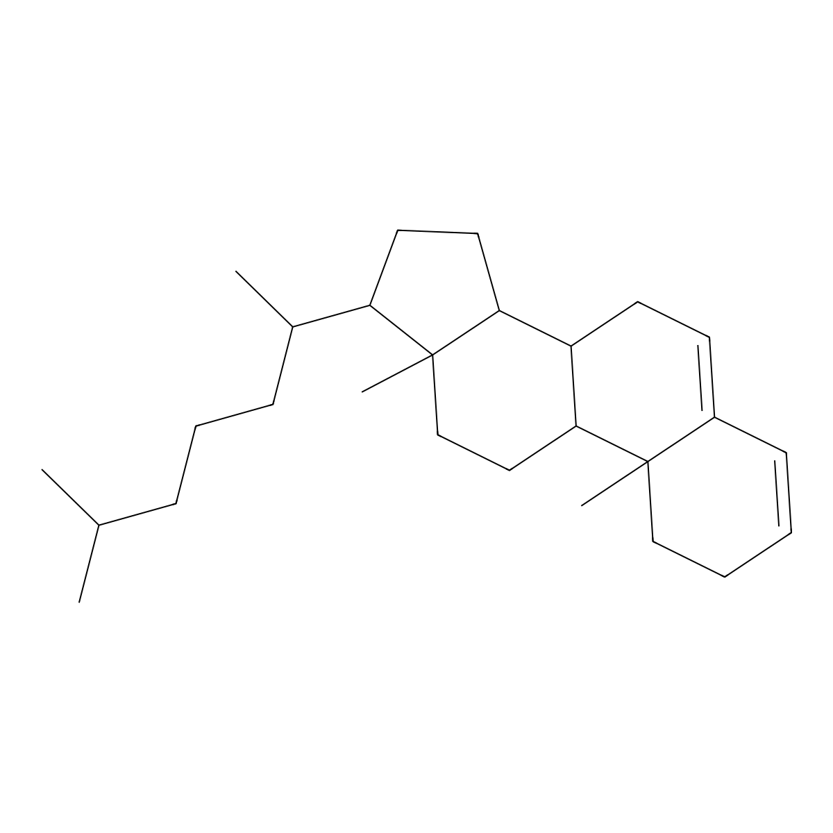 Cholesta-3,5-diene molecular structure, CAS 747-90-0