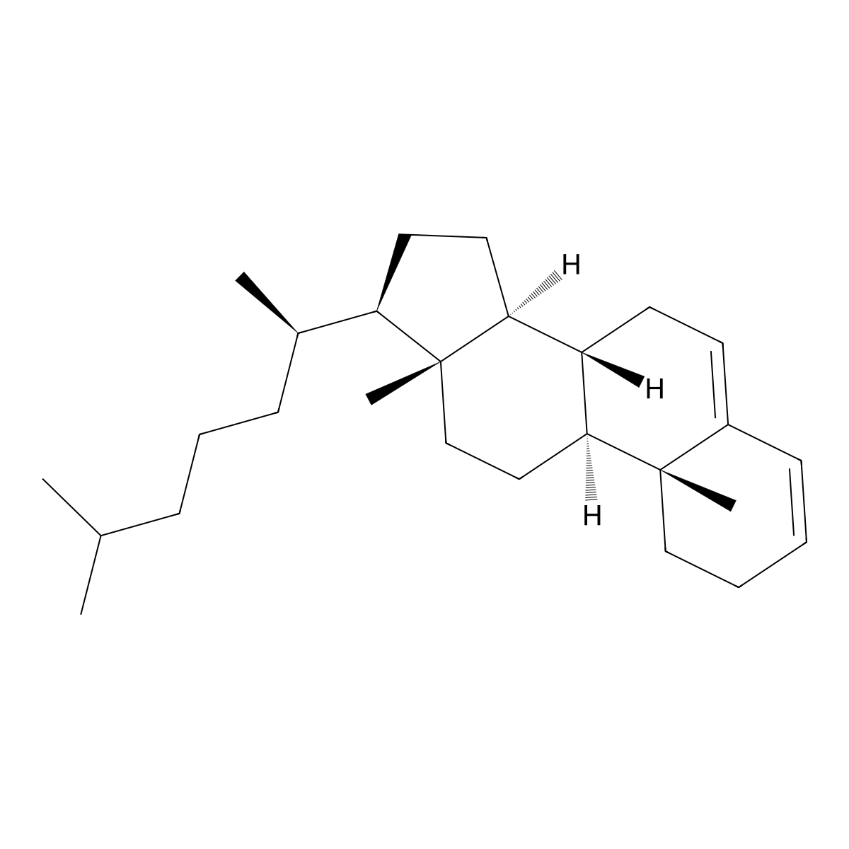 Cholesta-3,5-diene molecular structure, CAS 747-90-0
