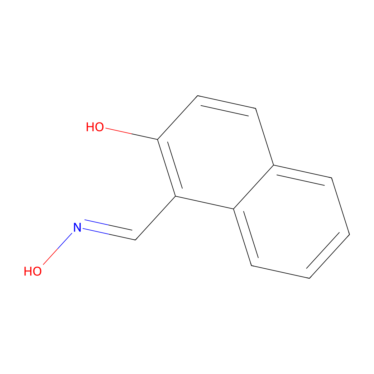 2-Hydroxy-1-naphthaldehyde oxime molecular structure, CAS 7470-09-9