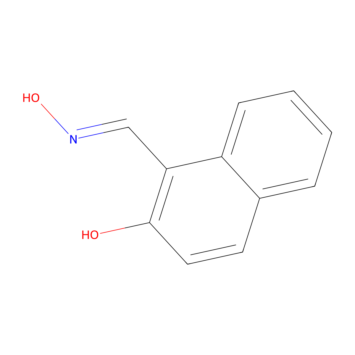 2-Hydroxy-1-naphthaldehyde oxime molecular structure, CAS 7470-09-9