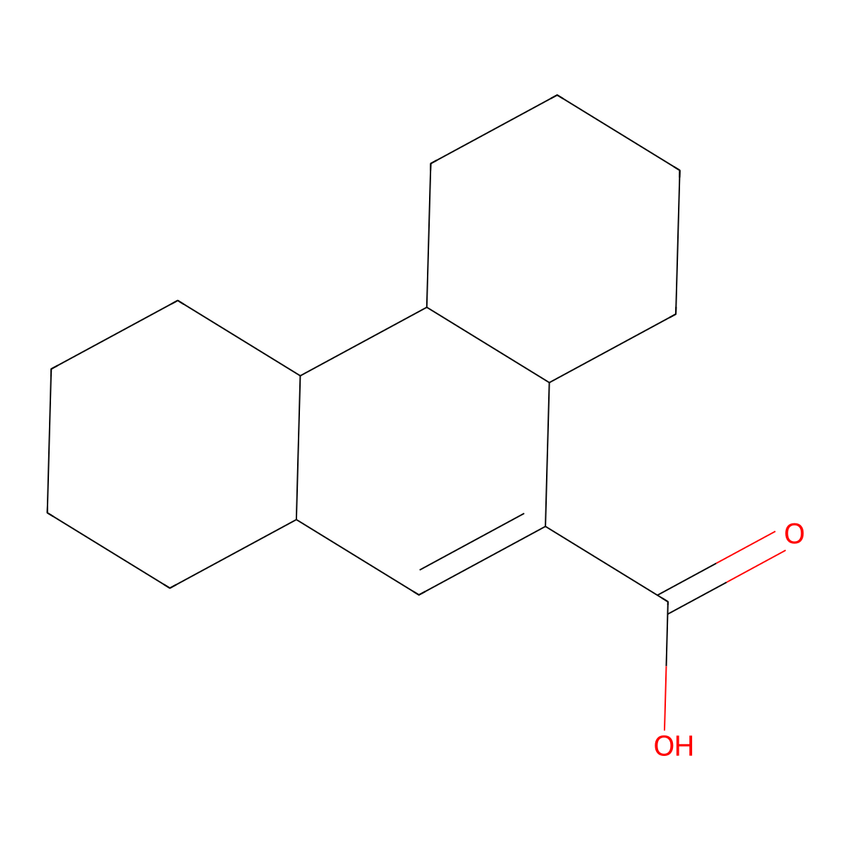 1,2,3,4,4a,4b,5,6,7,8,8a,10a-Dodecahydrophenanthrene-9-carboxylic acid molecular structure, CAS 7470-17-9