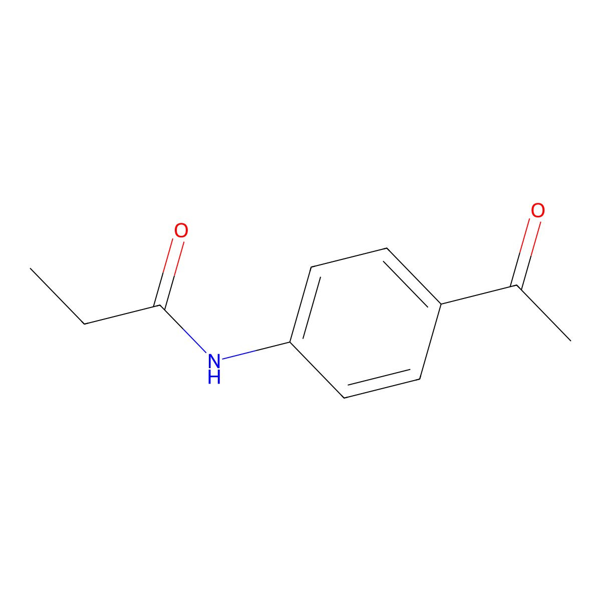 N-(4-acetylphenyl)propanamide molecular structure, CAS 7470-51-1