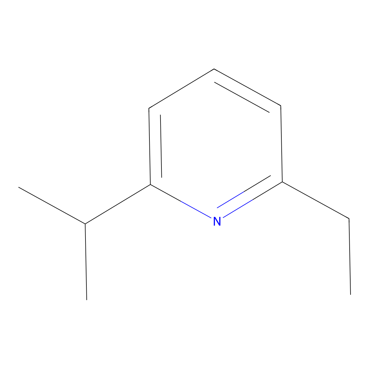 2-Ethyl-6-isopropyl pyridine molecular structure, CAS 74701-47-6