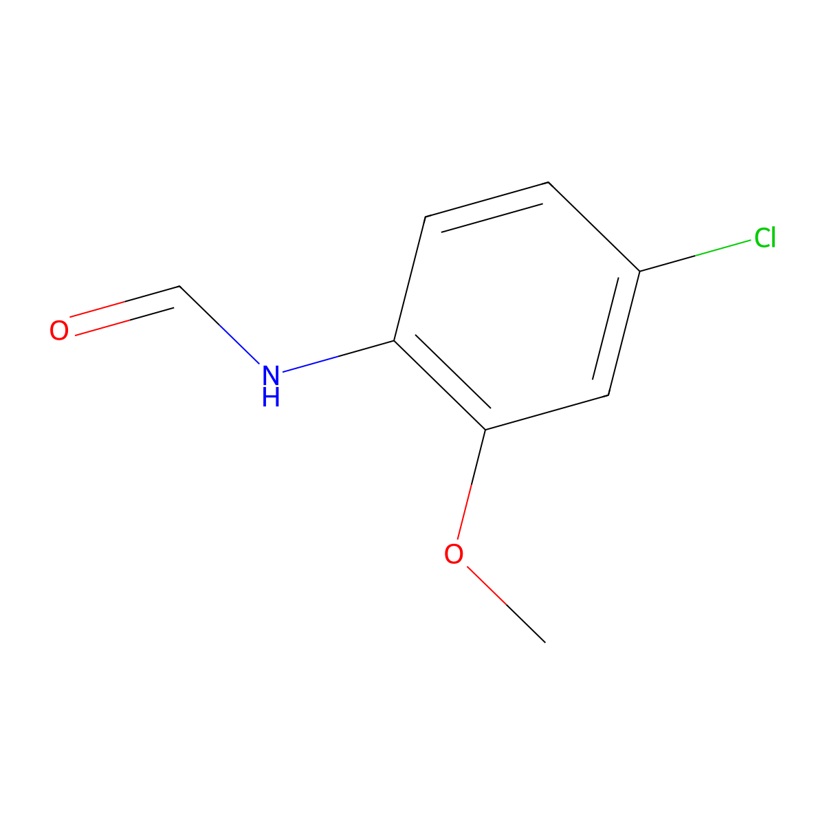 N-(4-chloro-2-methoxyphenyl)formamide molecular structure, CAS 74702-42-4