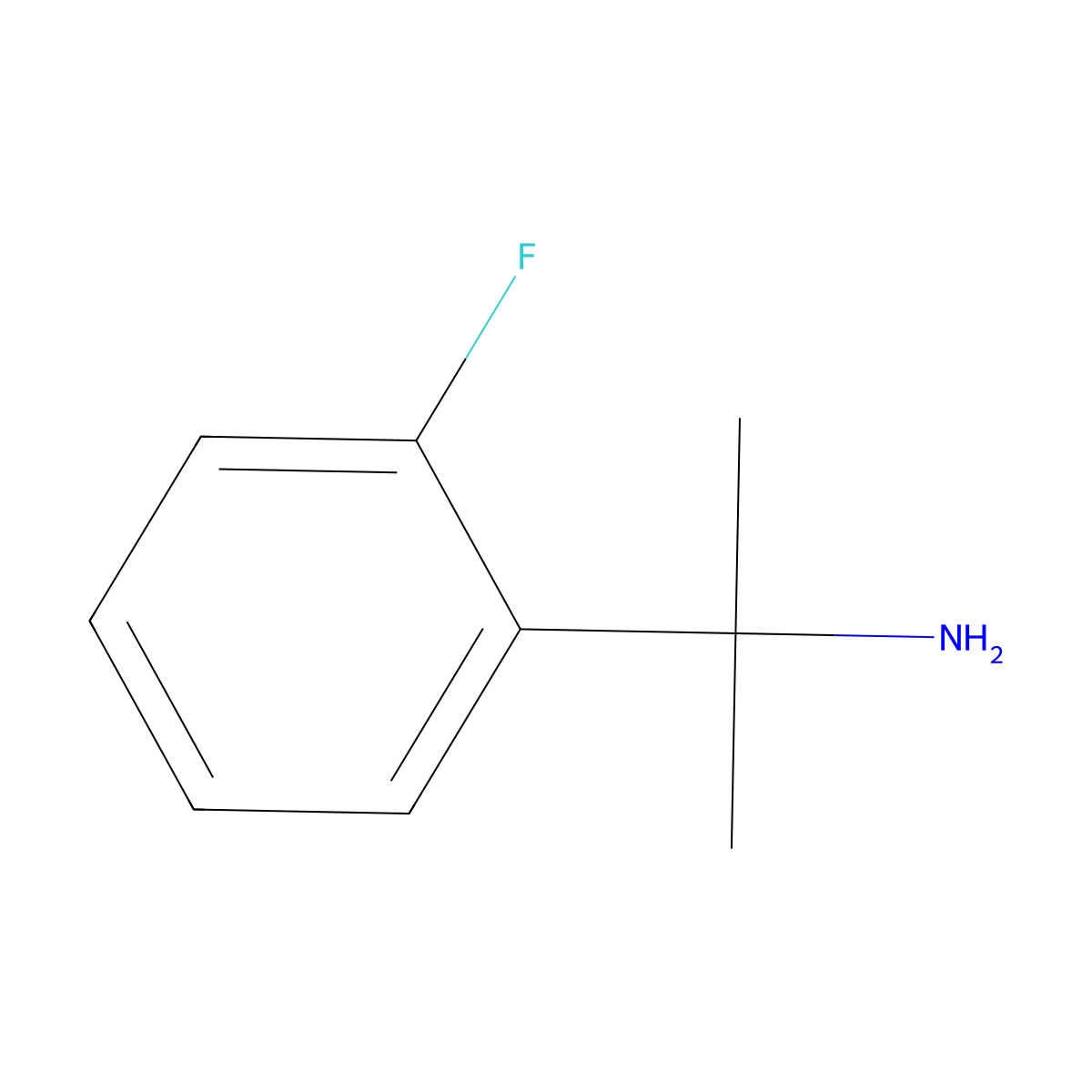 2-(2-Fluorophenyl)propan-2-amine molecular structure, CAS 74702-88-8