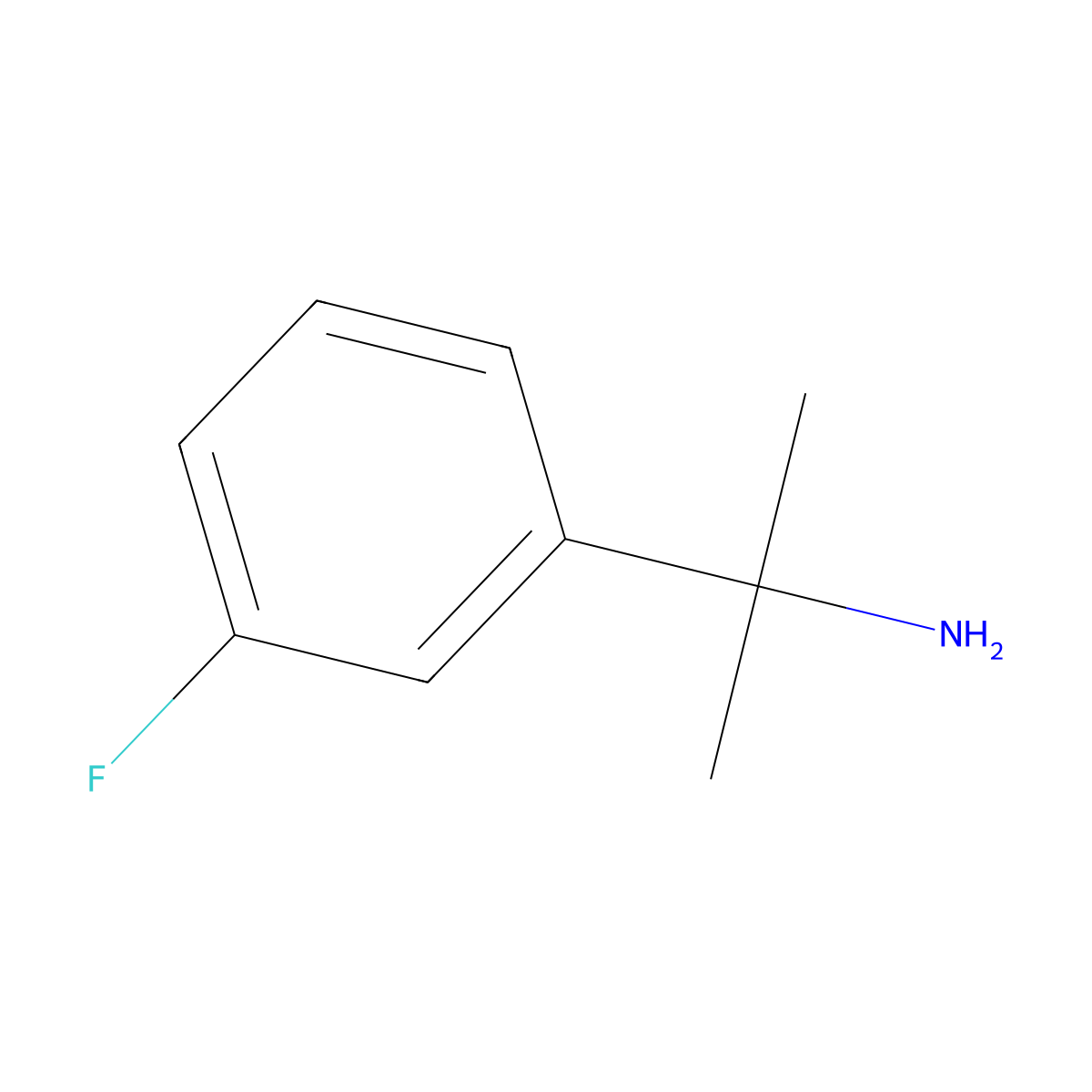 3-Fluoro-alpha,alpha-dimethylbenzenemethanamine molecular structure, CAS 74702-89-9