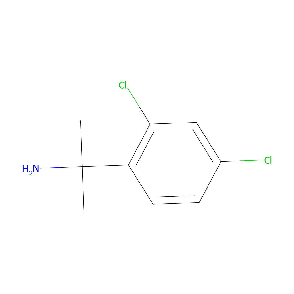 2-(2,4-Dichlorophenyl)propan-2-amine molecular structure, CAS 74702-90-2