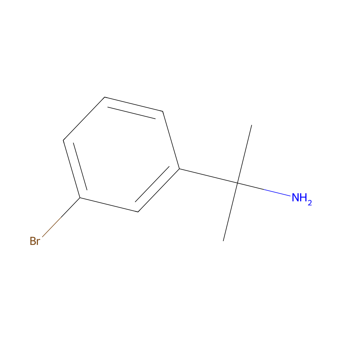 1-(3-Bromophenyl)-1-methylethylamine molecular structure, CAS 74702-93-5