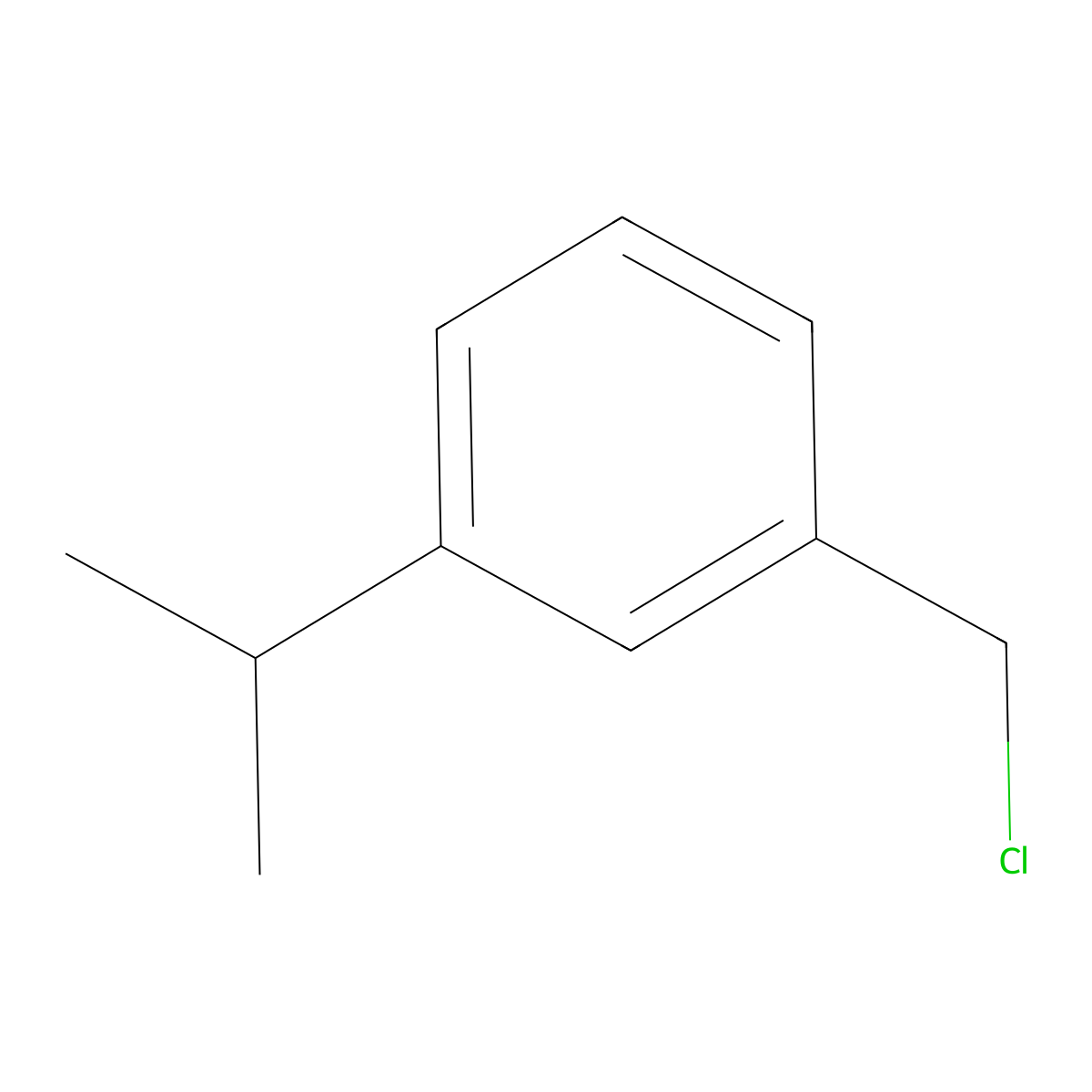 1-(Chloromethyl)-3-(propan-2-yl)benzene molecular structure, CAS 74705-35-4