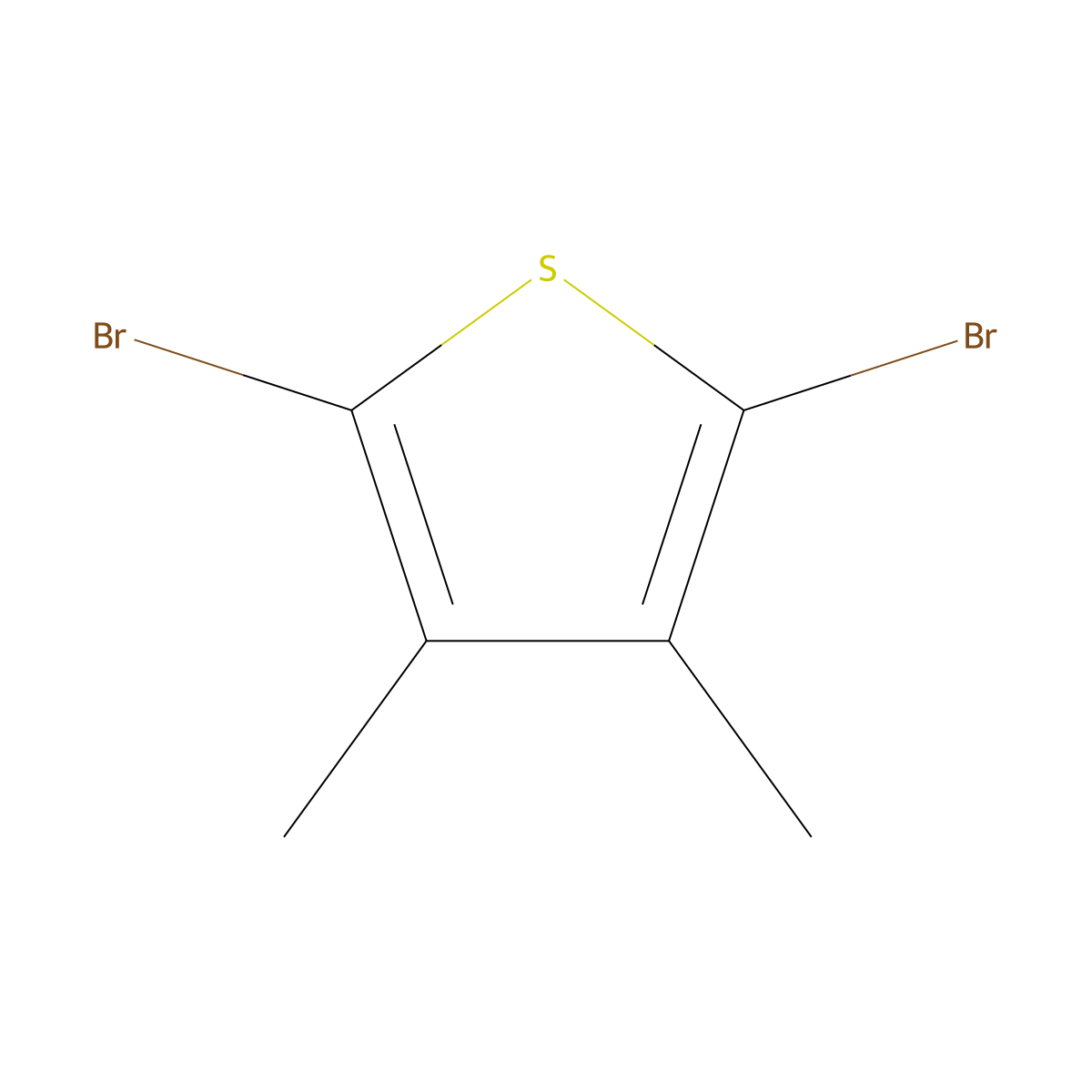 2,5-Dibromo-3,4-dimethylthiophene molecular structure, CAS 74707-05-4