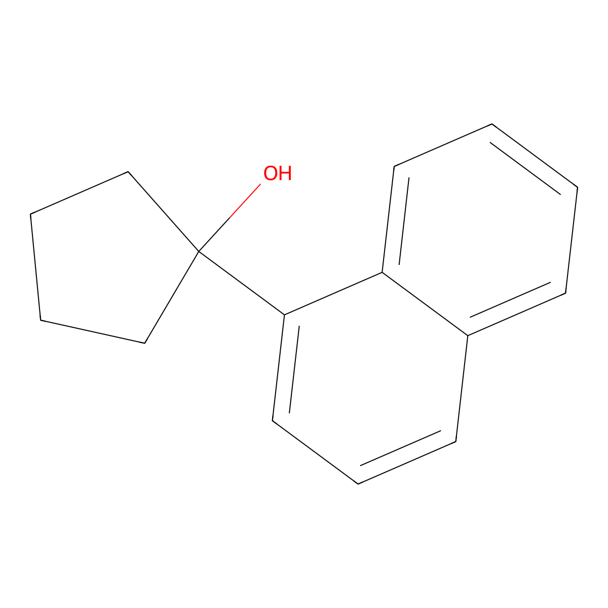 Cyclopentanol, 1-(1-naphthalenyl)- molecular structure, CAS 74709-98-1
