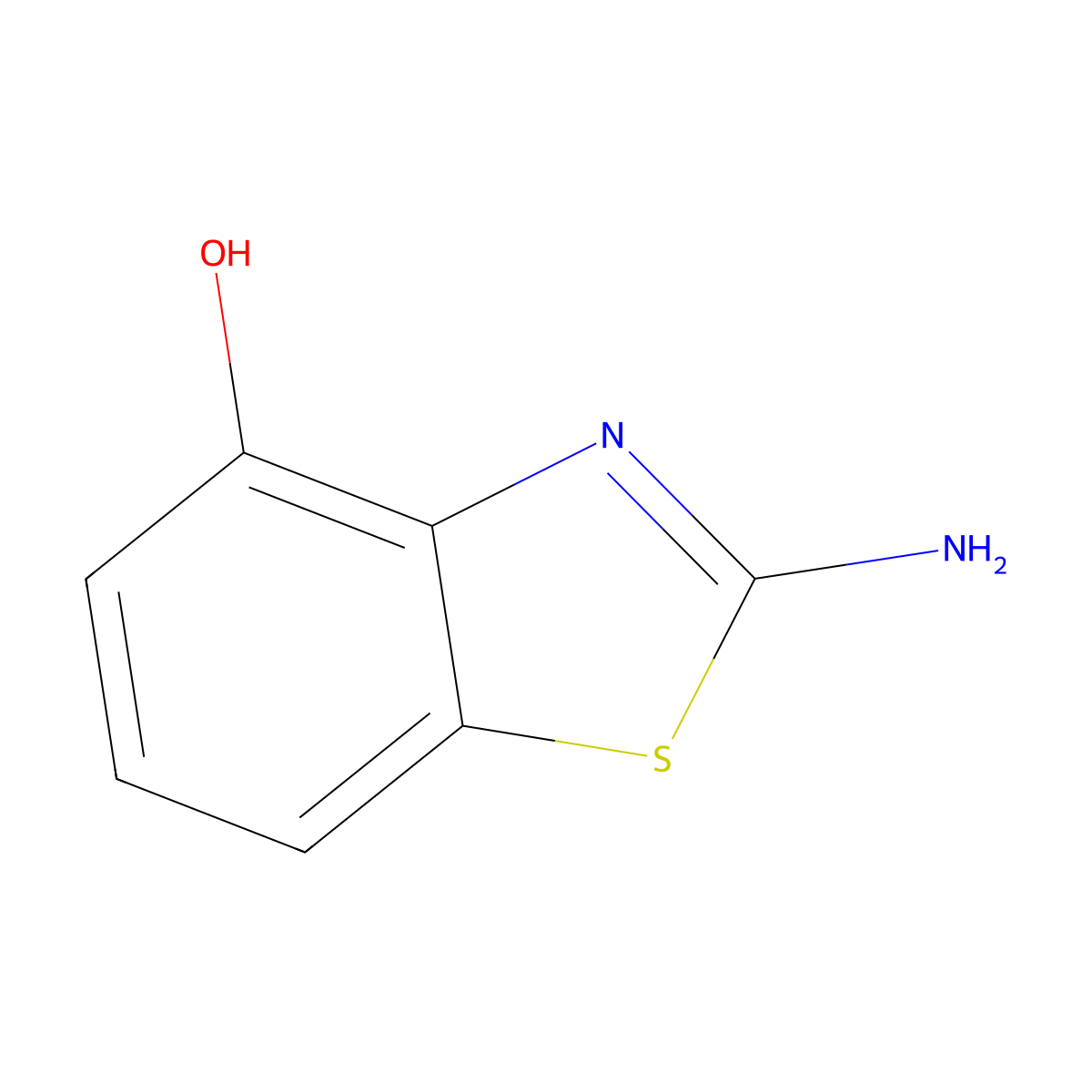 2-Amino-4-hydroxybenzothiazole molecular structure, CAS 7471-03-6