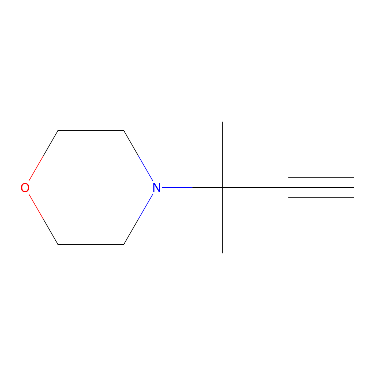 4-(2-Methylbut-3-yn-2-yl)morpholine molecular structure, CAS 7471-07-0