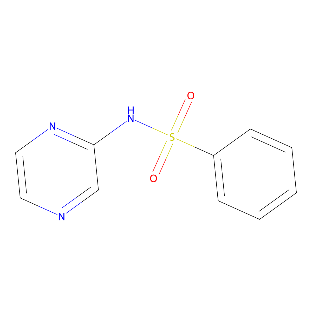 N-pyrazin-2-ylbenzenesulfonamide molecular structure, CAS 7471-20-7