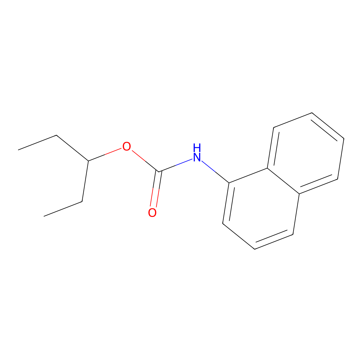 pentan-3-yl N-naphthalen-1-ylcarbamate molecular structure, CAS 7471-25-2
