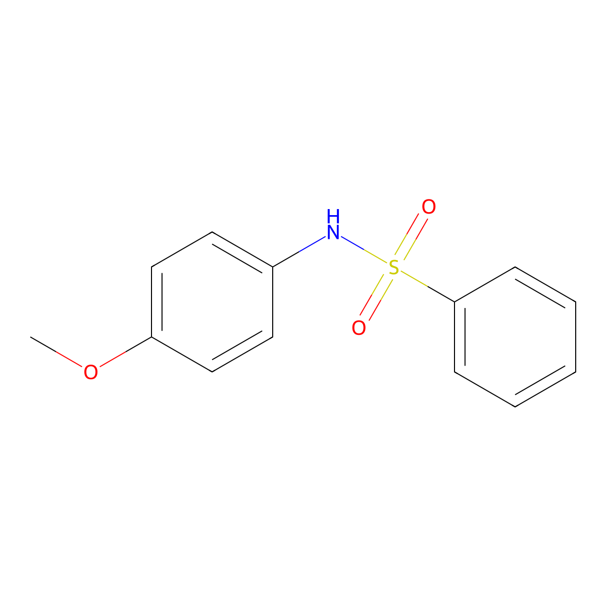 N-(4-Methoxyphenyl)benzenesulfonamide molecular structure, CAS 7471-26-3