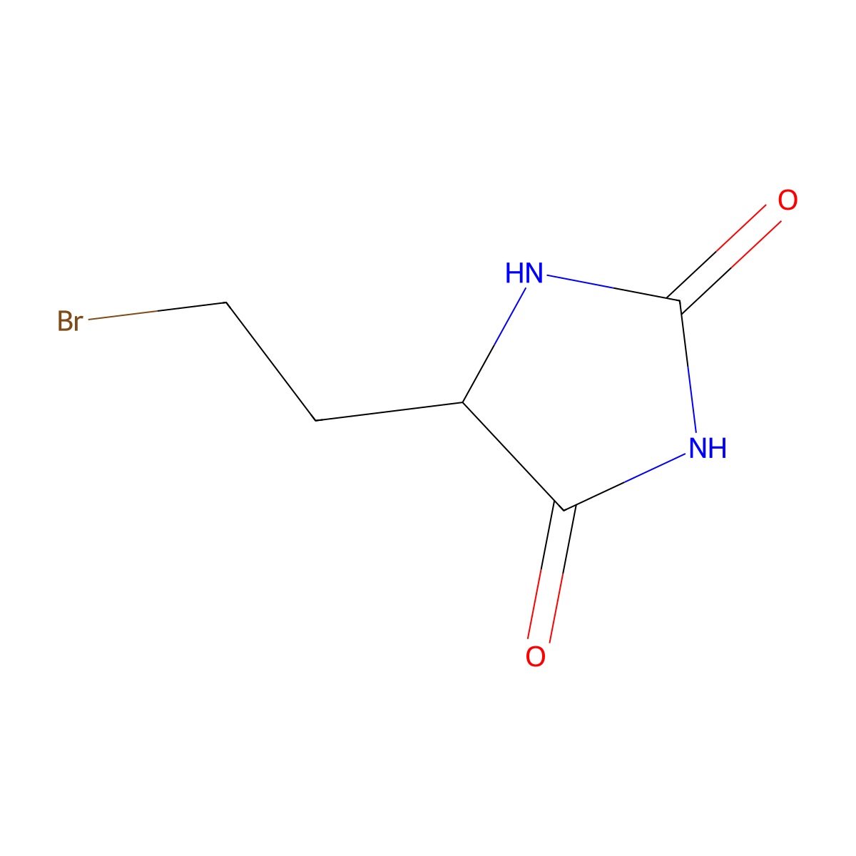 5-(2-Bromoethyl)imidazolidine-2,4-dione molecular structure, CAS 7471-52-5