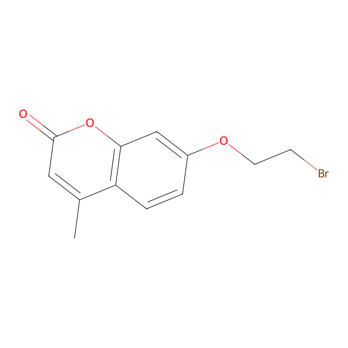 2H-1-Benzopyran-2-one, 7-(2-bromoethoxy)-4-methyl- molecular structure, CAS 7471-76-3