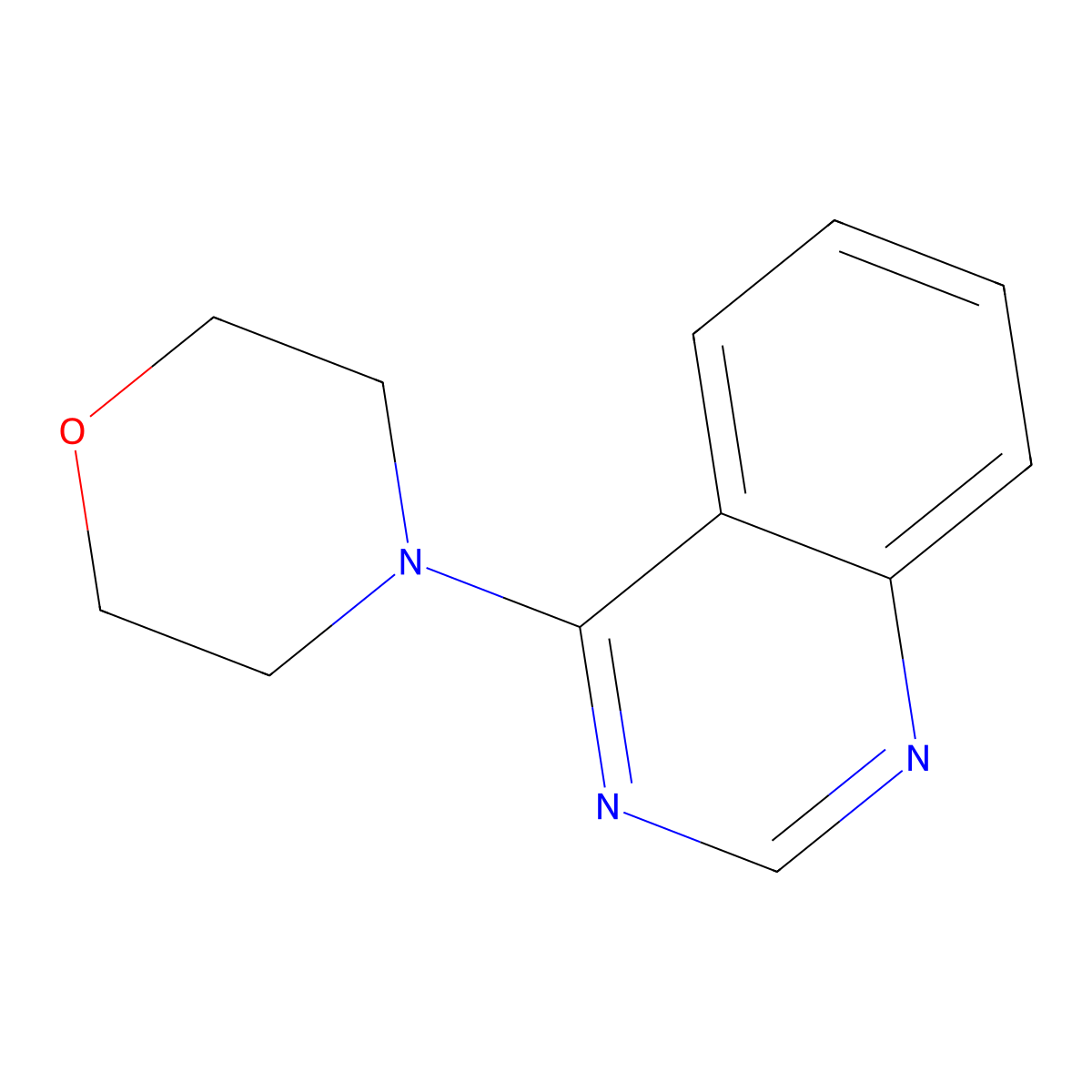 4-Quinazolin-4-ylmorpholine molecular structure, CAS 7471-81-0