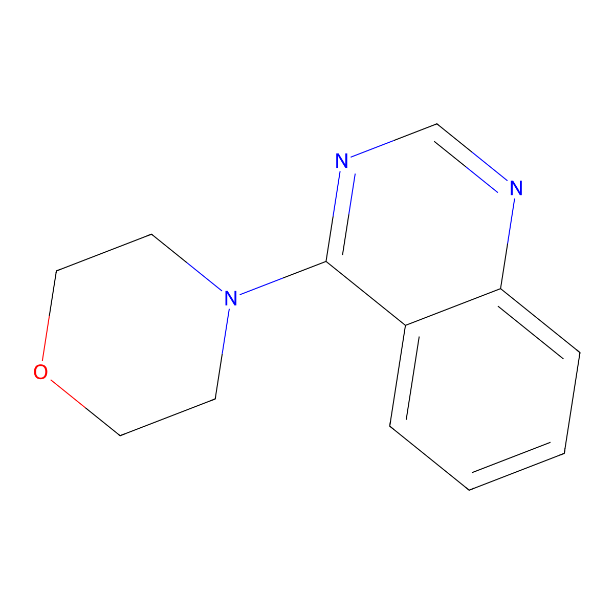 4-Quinazolin-4-ylmorpholine molecular structure, CAS 7471-81-0