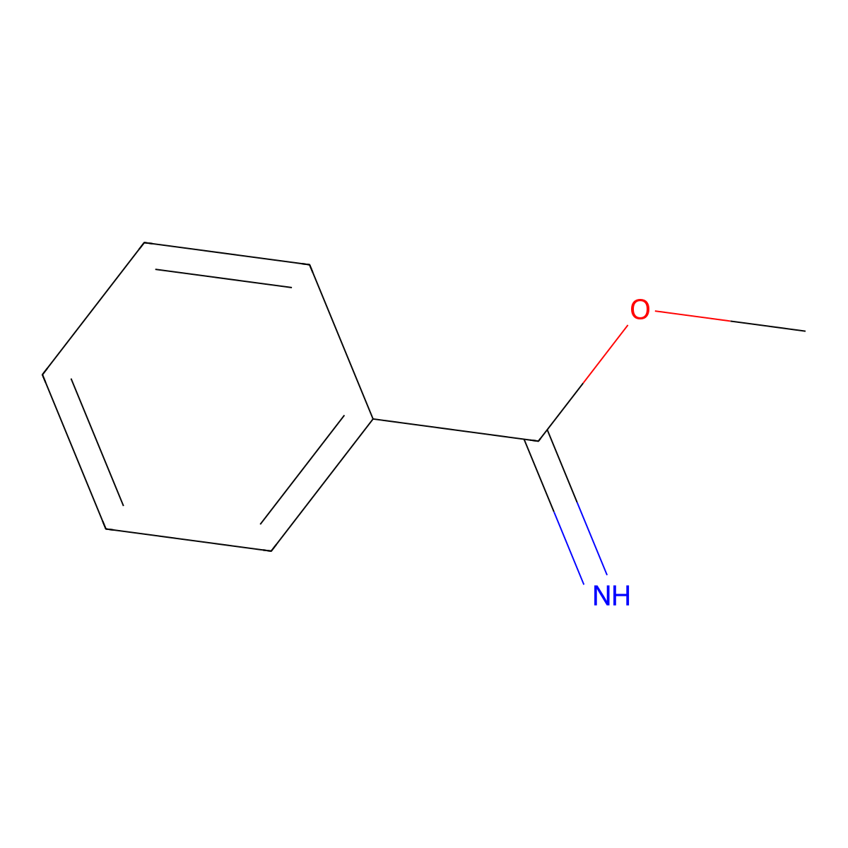Methyl benzimidate molecular structure, CAS 7471-86-5