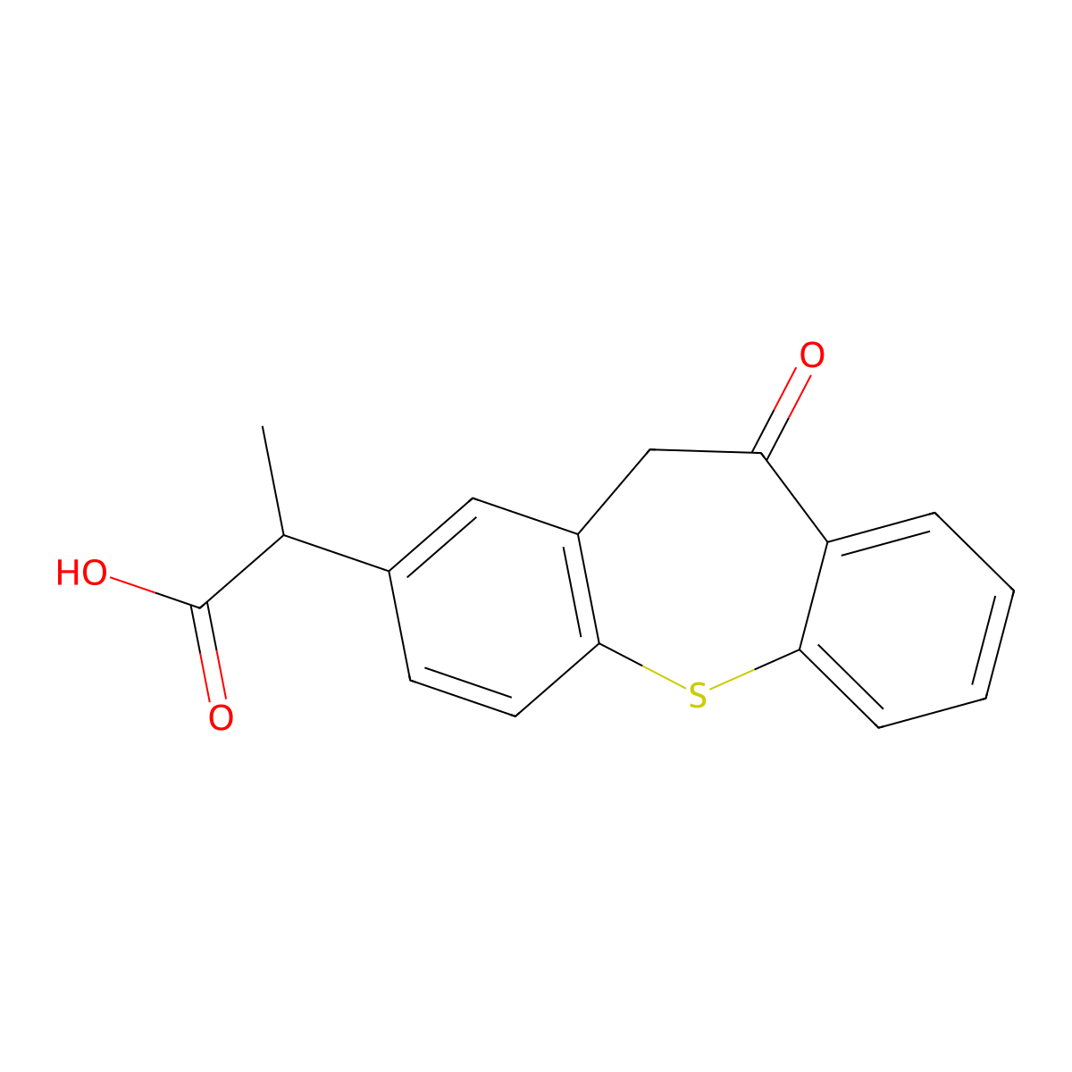 Zaltoprofen molecular structure, CAS 74711-43-6