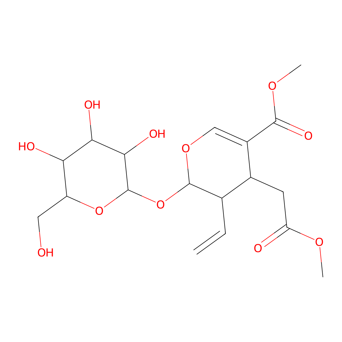 Secoxyloganin methyl ester molecular structure, CAS 74713-15-8