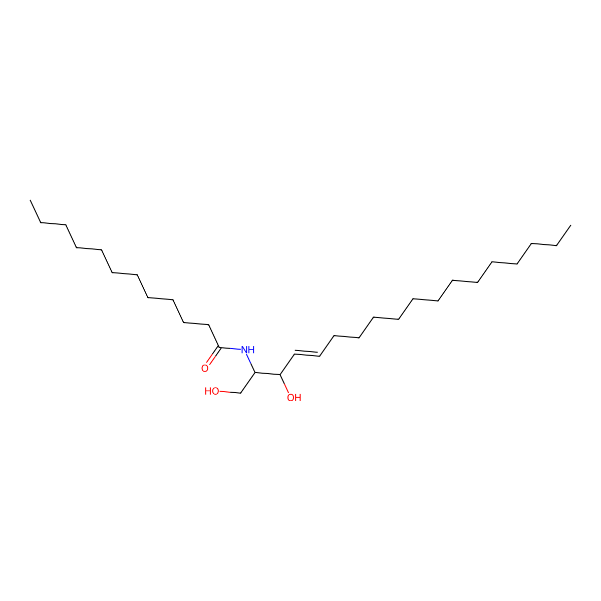N-Lauroyl-D-erythro-sphingosine molecular structure, CAS 74713-60-3