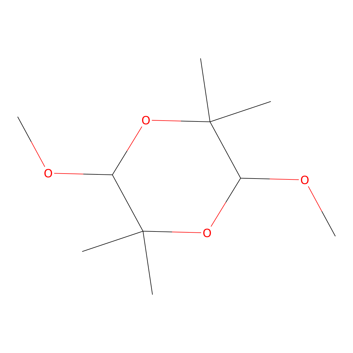 3,6-Dimethoxy-2,2,5,5-tetramethyl-1,4-dioxane molecular structure, CAS 7472-12-0