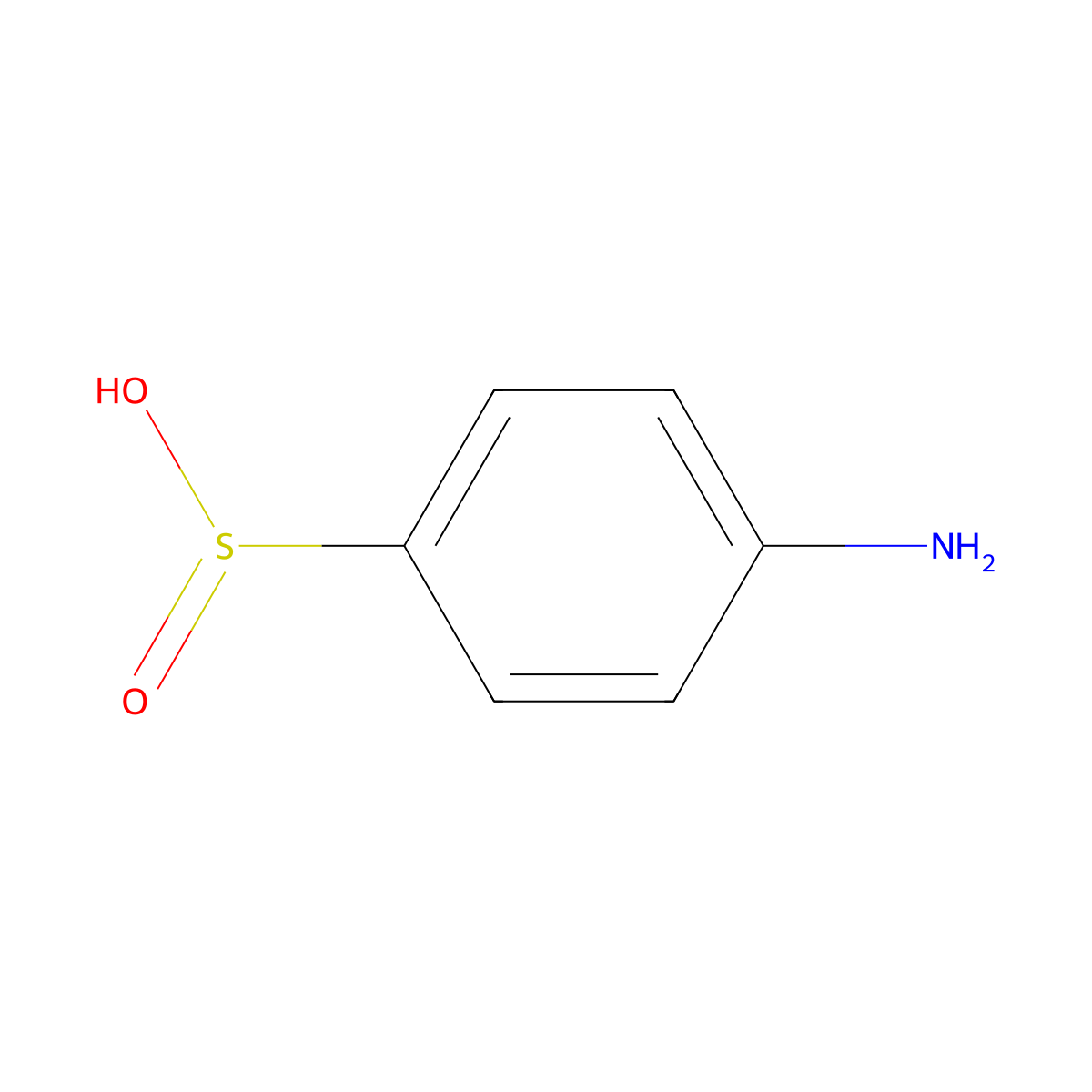 4-Aminobenzenesulfinic acid molecular structure, CAS 7472-15-3