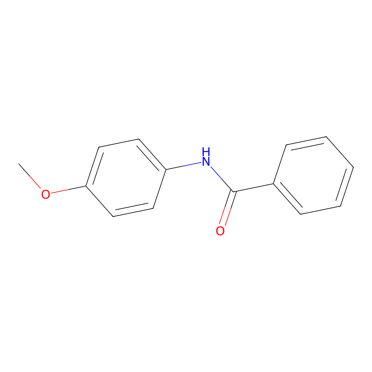 N-(4-Methoxyphenyl)benzoic acid amide molecular structure, CAS 7472-54-0